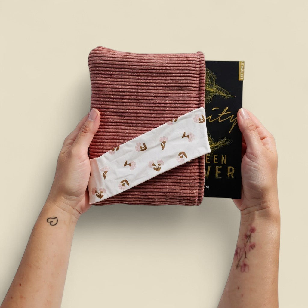 Housse de livre Rose Velours