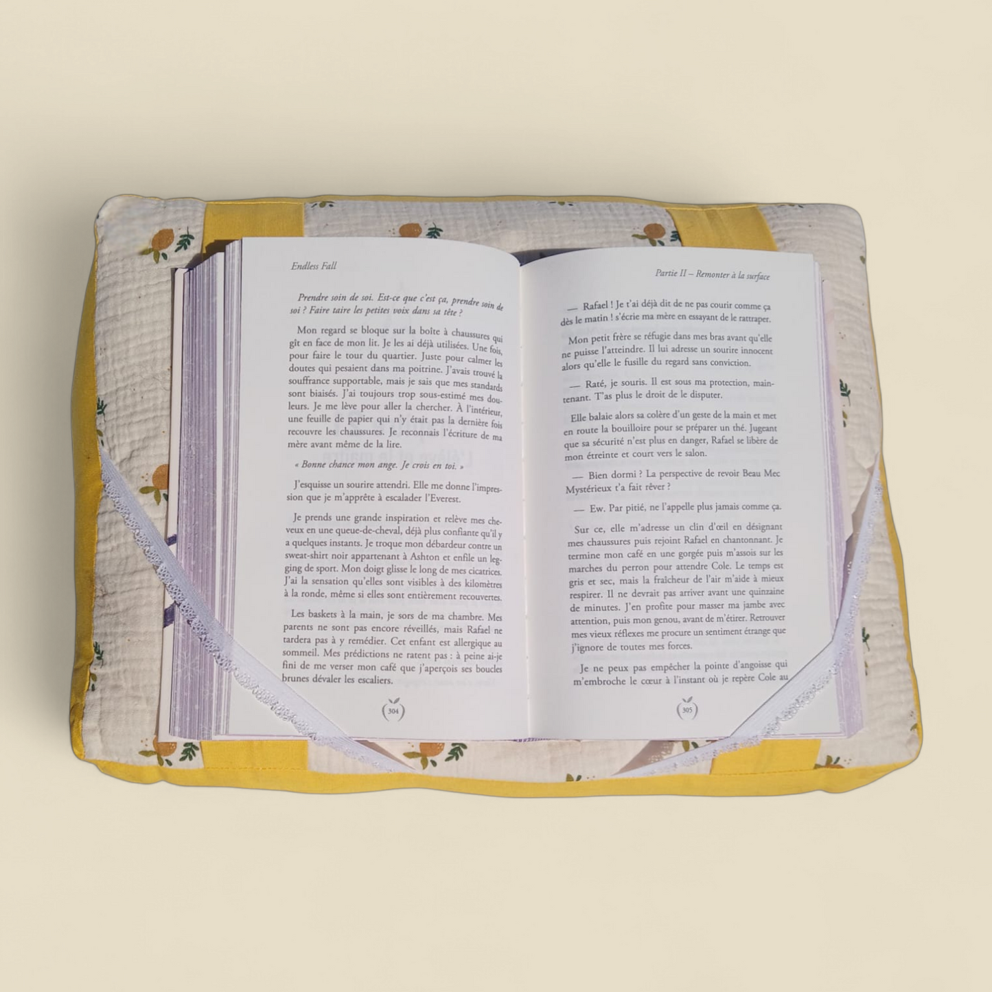 Coussin de lecture Citronnade