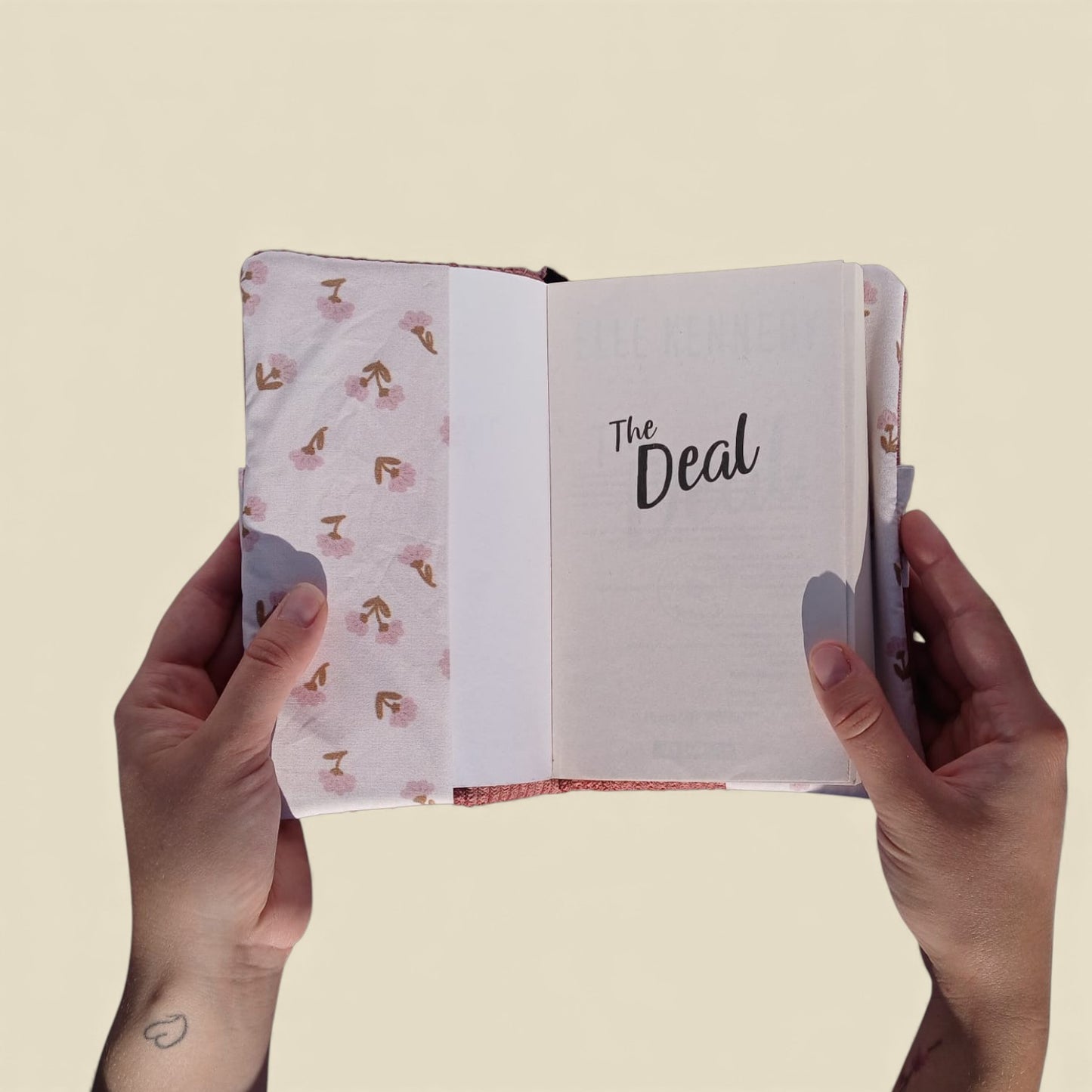 Protège livre Rose Velours