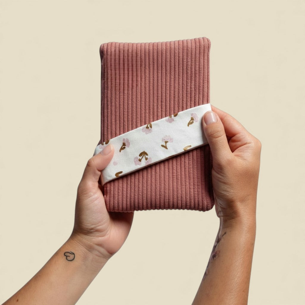 Protège livre Rose Velours