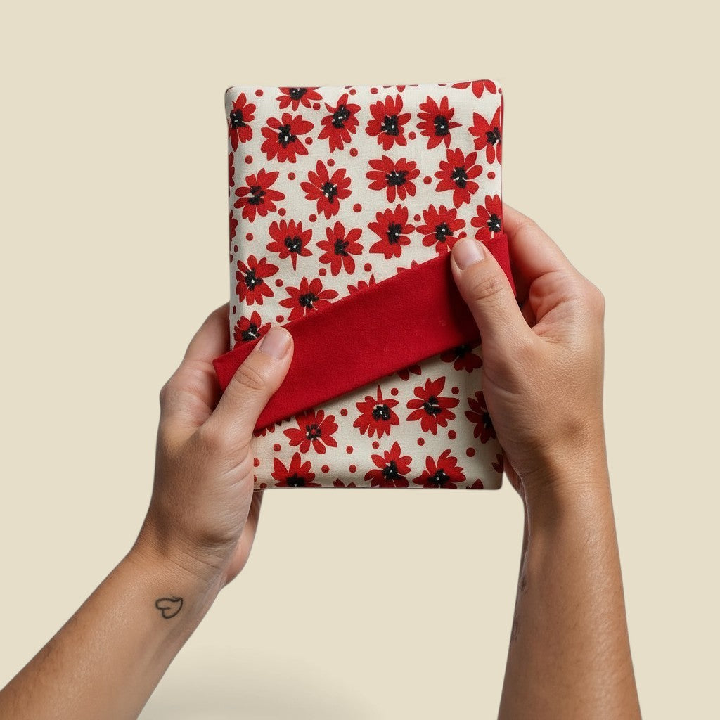 Protège livre Rouge d'été