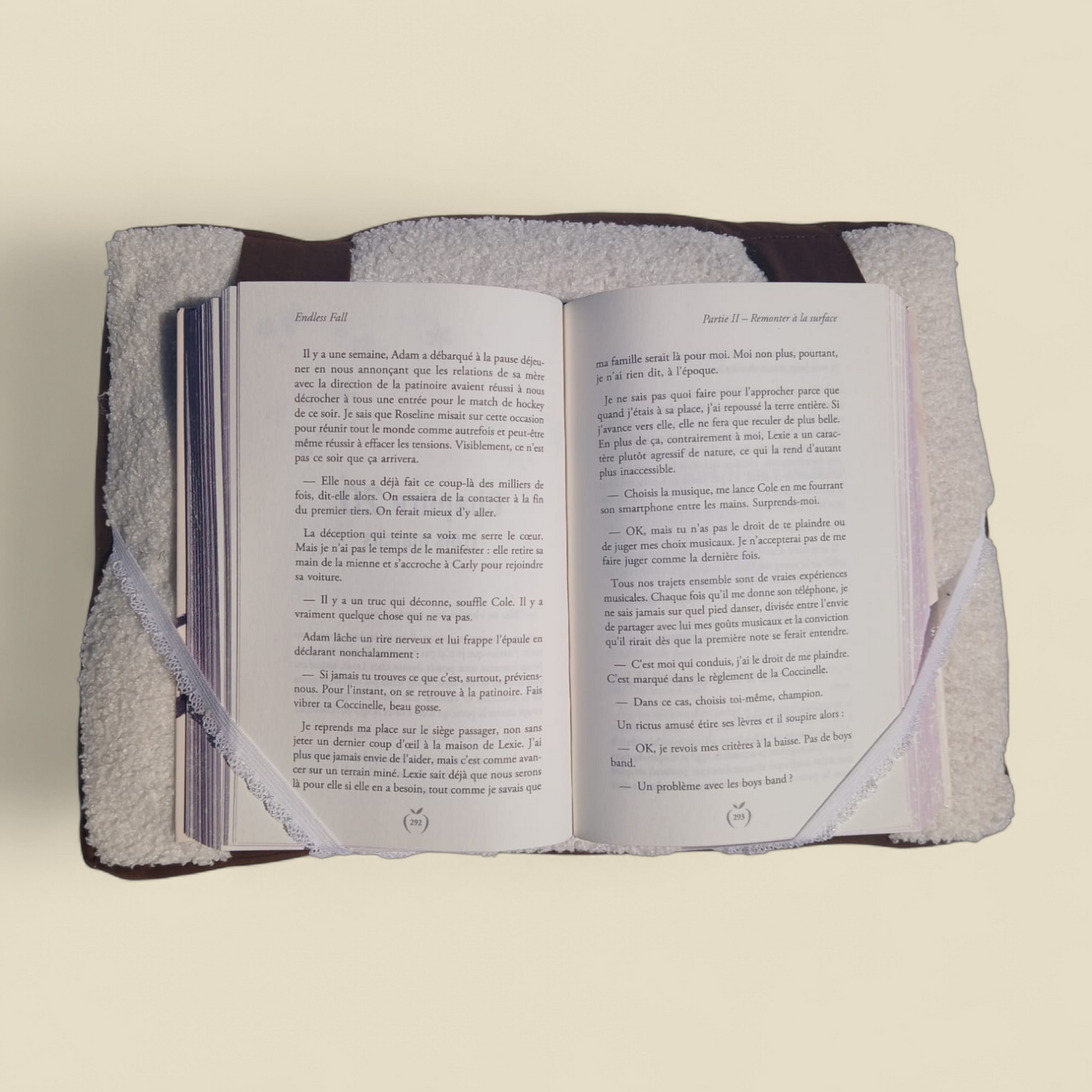 Coussin de lecture Crème